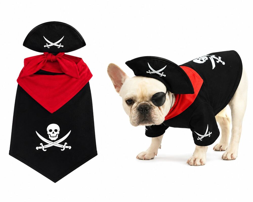 Pirate Halloween Dog Costume 16 Inches - Costumes For Pets
